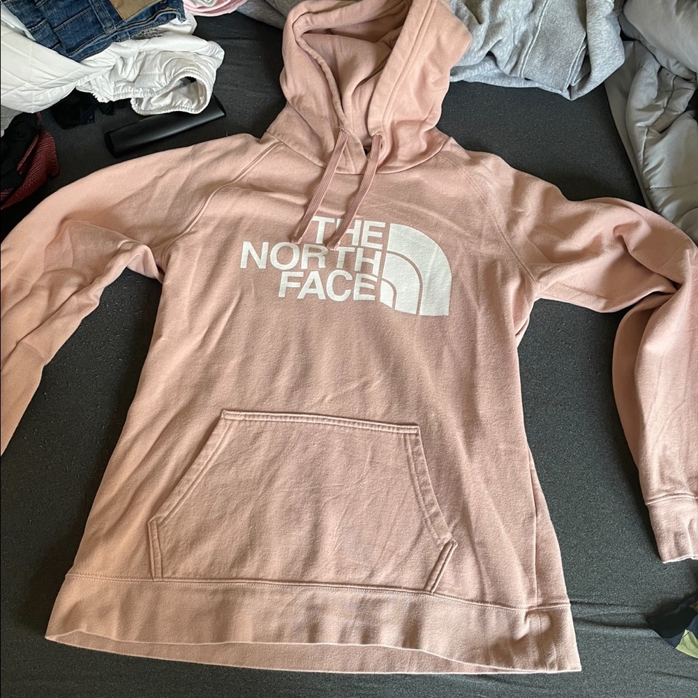 Pink north face hoodie